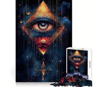 Rompecabezas Ojo Que Todo lo ve con Flor de Loto, 1000 Piezas para Adolescentes Ideal para estimular la Mente, entretenerse y divertirse Navidad (50x75cm)