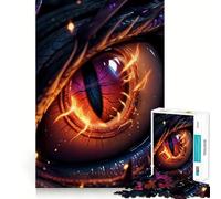 Rompecabezas Ojos de Dragón Rojo de 1000 Piezas para Adolescentes Mejora la Memoria Ideal para Relajarse Diseño artístico con Corte nítido (38x52cm)