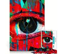 Rompecabezas Ojos Inútiles de 1000 Piezas,Juguete de construcción Focus,Ajuste Firme,Montaje Seguro,Juguete de Entretenimiento para Interiores (38x52cm)