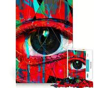 Rompecabezas Ojos Inútiles para Adolescentes,1000 Piezas,Juego para Estimular la Mente,Ensamblaje Firme y Seguro,Actividad para Fortalecer los Estrechos de Parejas (38x26cm)