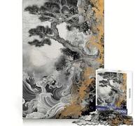 Rompecabezas Olas Furiosas de 1000 Piezas para Adolescentes Entrenamiento de concentración, Escape Tranquilo, unión Perfecta, Regalo Original (38x52cm)