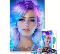 Rompecabezas Old School Lady Vaporwave de 1000 Piezas para Adolescentes Remember Boost Serene Time Smooth Cut Elegant Gift (50x75cm)