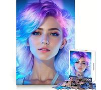 Rompecabezas Old School Lady Vaporwave de 1000 Piezas para Adolescentes Remember Boost Serene Time Smooth Cut Elegant Gift (50x75cm)