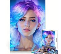Rompecabezas Old School Lady Vaporwave de 1000 Piezas para Adultos Regalos para Mejorar la Memoria y Relajarse mentalmente Corte Premium Sorpresa cálida (38x52cm)
