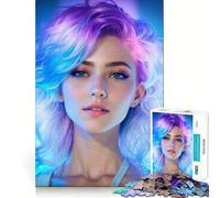 Rompecabezas Old School Lady Vaporwave de 1000 Piezas para Adultos Regalos para Mejorar la Memoria y Relajarse mentalmente Corte Premium Sorpresa cálida (38x52cm)
