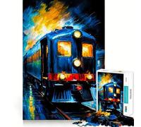 Rompecabezas On Track In The Rain para Adolescentes, 1000 Piezas, Juguete de razonamiento y Habilidad, Juego Relajante, Corte Exacto, Regalo de Santa Claus (50x75cm)