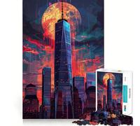 Rompecabezas One World Trade Center NY de 1000 Piezas para Adolescentes Ideal para Recordar Momentos de Tranquilidad Corte Suave y Elegante Regalo Elegante (38x52cm)