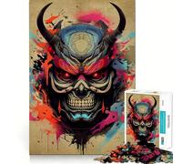 Rompecabezas Oni Samurai No 1000 Piezas para Adolescentes Juego Inteligente de Rompecabezas Tiempo de Aprendizaje Imagen para armar Regalo Encantador (38x26cm)