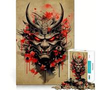 Rompecabezas Oni Samurai No 1000 Piezas para Adolescentes Juguete de lógica y suavidad para Relajarse Corte preciso Regalo Ideal (38x26cm)