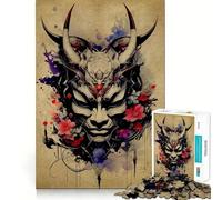 Rompecabezas Oni Samurai No 1000 Piezas para Adultos, desafío Mental, Juguete Divertido, Corte de Calidad, (38x52cm)