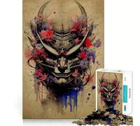 Rompecabezas Oni Samurai No 1000 Piezas para Adultos, desafío Mental, Juguete Divertido, Corte de Calidad, (38x26cm)