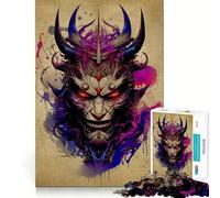 Rompecabezas Oni Samurai No de 1000 Piezas para Adolescentes, Juguete de Habilidad, Tiempo Tranquilo, Corte Exacto, Regalo increíble (50x75cm)