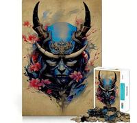 Rompecabezas Oni Samurai No de 1000 Piezas para Adolescentes Recuerdos, Momentos de Tranquilidad, Corte Suave, Regalo Elegante (38x26cm)