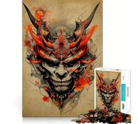 Rompecabezas Oni Samurai No de 1000 Piezas para Adultos, Juguete para desafiar la Mente, Tiempo Libre, diseño nítido, Regalo increíble (50x75cm)
