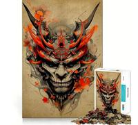 Rompecabezas Oni Samurai No de 1000 Piezas para Adultos, Juguete para estimular la lógica, Divertido y Elegante, Regalo (38x52cm)