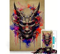 Rompecabezas Oni Samurai No Hard para Adultos, 1000 Piezas, Memory Lift, fácil de armar, Ideal para el Ocio, Regalo artístico (50x75cm)