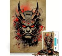 Rompecabezas Oni Samurai No Hard para Adultos, 1000 Piezas, Memory Lift, fácil de armar, Regalo artístico (38x52cm)