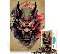 Rompecabezas Oni Samurai No para Adolescentes, 1000 Piezas, Juego Inteligente, Tiempo en Familia, patrón de ensamblaje, elección de Deseos de Santa Claus (38x52cm)