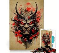 Rompecabezas Oni Samurai No para Adolescentes, 1000 Piezas, Juego Inteligente, Tiempo en Familia, patrón de ensamblaje, elección de Deseos de Santa Claus (50x75cm)