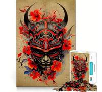 Rompecabezas Oni Samurai No para Adolescentes, 1000 Piezas, Juguete Intelectual, Escape Tranquilo, Corte de Calidad, Regalo de Temporada (38x52cm)