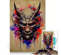 Rompecabezas Oni Samurai No para Adolescentes, 1000 Piezas, Juguete Intelectual, Escape Tranquilo, Corte de Calidad, Regalo de Temporada (38x52cm)