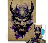 Rompecabezas Oni Samurai No para Adultos, 1000 Piezas, Juguete de lógica Resistente, Alivio de tensión, Borde Transparente, Regalo Premium (38x52cm)