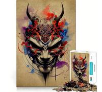 Rompecabezas Oni Samurai No para Adultos, 1000 Piezas, Rompecabezas Mental, Disfruta del Montaje de imágenes, (38x26cm)