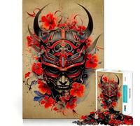 Rompecabezas Oni Samurai para Adultos, 1000 Piezas, para Fortalecer la Memoria, Actividad en casa, Bordes limpios, Regalo Festivo (50x75cm)