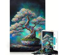 Rompecabezas Opal Bonsai de 1000 Piezas para Adolescentes, Juguete cognitivo, pasatiempo Relajante, Borde Premium, Lista de Deseos de Santa Claus (38x52cm)