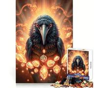 Rompecabezas Opal Raven Stonimal para Adolescentes, 1000 Piezas, Juego Inteligente, Tiempo en Familia, patrón de ensamblaje, selección de Deseos de Santa Claus (50x75cm)