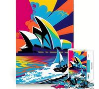 Rompecabezas Opera Sydney Colors Popart de 1000 Piezas para Adultos Regalos para Mejorar la Memoria y Relajarse mentalmente Corte Premium Sorpresa cálida (38x52cm)