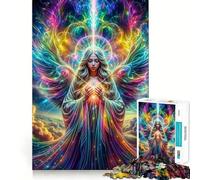 Rompecabezas Oración de Amor Angélico para Adultos,1000 Piezas,Juego de Memoria,Ensamblaje Firme y Seguro,Juego de Construcción de Conexión Significativa (50x75cm)