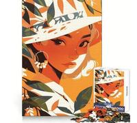 Rompecabezas Orange Lady para Adultos, 1000 Piezas, para Fortalecer la Memoria, Actividad para el hogar, Bordes limpios, Regalo Festivo (38x52cm)