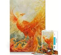 Rompecabezas Orange Phoenix para Adultos, 1000 Piezas, Juguete de lógica Resistente, Alivio de tensión, Borde Transparente, Regalo Premium (38x52cm)