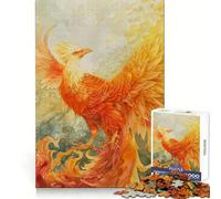 Rompecabezas Orange Phoenix para Adultos, 1000 Piezas, Juguete de lógica Resistente, Alivio de tensión, Borde Transparente, Regalo Premium (38x52cm)