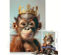 Rompecabezas Orangután Rey de 1000 Piezas para Adolescentes Juguete para estimular la lógica y aliviar la tensión Borde de Calidad Artículo de Santa Claus (50x75cm)