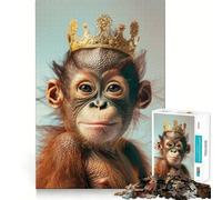 Rompecabezas Orangután Rey de 1000 Piezas para Adolescentes Juguete para estimular la lógica y aliviar la tensión Borde de Calidad Artículo de Santa Claus (50x75cm)
