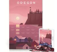 Rompecabezas Oregon de 1000 Piezas para Adolescentes,diseño Recall Power Serene Escape,Bordes precisos, cumpleaños (38x52cm)