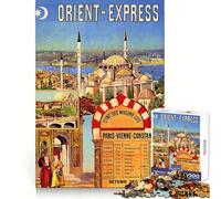 Rompecabezas Orient Express de 1000 Piezas para Adolescentes Agudiza la Memoria,Alivia el estrés,Divertido,con Bordes limpios (50x75cm)