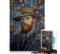 Rompecabezas Original con Retrato de Van Gogh para Adolescentes, 1000 Piezas, Juego Inteligente, Tiempo en Familia, patrón de ensamblaje, selección de Deseos de Papá Noel (50x75cm)