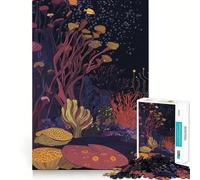 Rompecabezas Original de 1000 Piezas con diseño de Arrecife de Coral Submarino para Adultos, un desafío Mental Juguete de Arte de Corte (38x52cm)