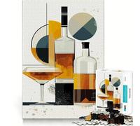 Rompecabezas Original de póster de Whisky y cócteles para Adolescentes, 1000 Piezas, Juego Inteligente, Tiempo en Familia, patrón de ensamblaje, selección de Deseos de Papá Noel (38x26cm)