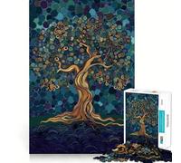 Rompecabezas Original del Árbol de la Vida de 1000 Piezas para Adolescentes Ideal para estimular la Memoria, Reducir el estrés y Crear un Rompecabezas de Corte Suave Regalo artístico (38x26cm)