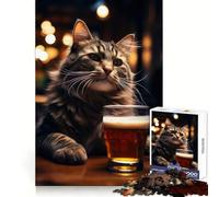 Rompecabezas Original del Gato cervecero para Adolescentes, 1000 Piezas, Mejora la Memoria, diversión Tranquila, Bordes precisos, Regalo artístico 50x75cm