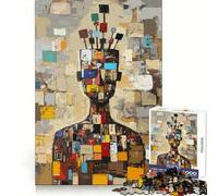 Rompecabezas Original Hombre prendido a los Pensamientos de 1000 Piezas para Adultos Mejora la Memoria Ideal para el Ocio Corte Firme Fiestas (50x75cm)