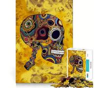 Rompecabezas Originales de Calaveras de azúcar para Adultos, 1000 Piezas, para Fortalecer la Memoria, Actividad para el hogar, Bordes limpios, Regalo Festivo (38x52cm)