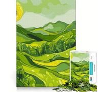 Rompecabezas Originales de paisajes de Green Hills para Adolescentes, 1000 Piezas, Juguete Intelectual, diversión en Interiores, Corte de Calidad, Regalo Creativo (38x26cm)