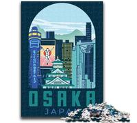 Rompecabezas Osaka de 1000 Piezas para Adultos, Ideal para aliviar el estrés, un desafío difícil, decoración única para el hogar y Regalos (50x75cm)