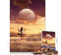 Rompecabezas oscilante de 1000 Piezas para Adultos Juguete para desarrollar la Habilidad y la Calma Corte preciso Regalo conmovedor 38x52cm