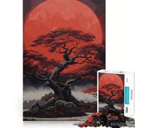 Rompecabezas Oscuro del Árbol de la Luna Roja para Adultos, 1000 Piezas, Rompecabezas de ingenio, Entretenimiento en casa, Imagen para armar, Regalo de cumpleaños (50x75cm)